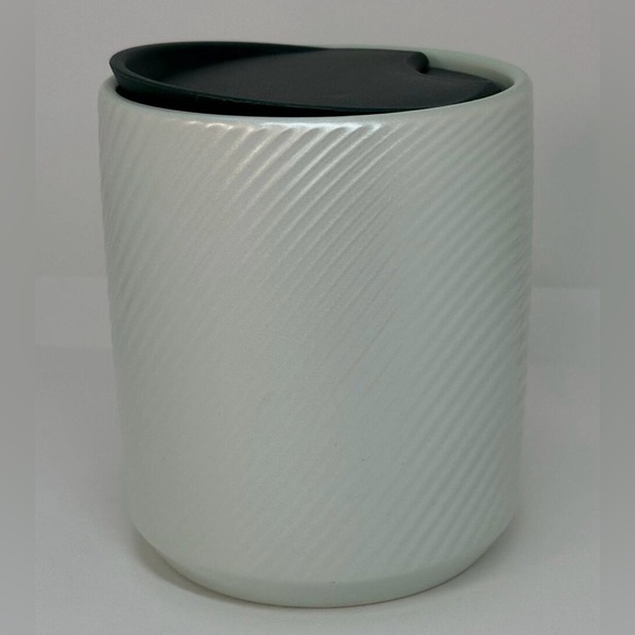 Starbucks Mint Pearlescent Short Ceramic Cup Green Ribbed Tumbler 8oz NWT 2023 - Picture 3 of 16
